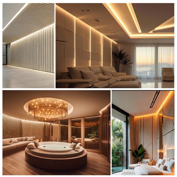 DC12V DC24V IP65 LED Strip Lights 6mm Width Neon LED Flexible Strip Light For Staircase