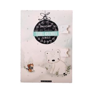 Coated Paper Advent Calendar Boxes Chocolate Packaging With Plastic Inset