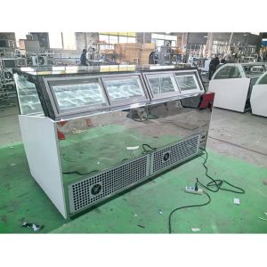 Frost Free Ice Cream Display Showcase With Fan Cooling System