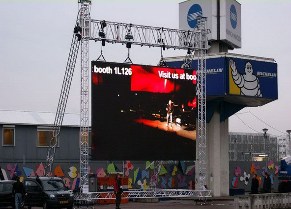 Noiseless SMD Exterior Giant Rgb Led Screen Rental Low Power Consumption