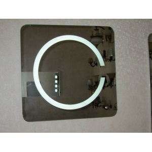 Wholesale Round shape LED lighted mirror with touch switch and lock optionable from china suppliers