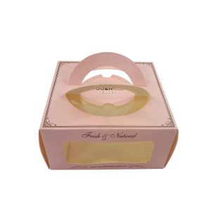 Printing Cardboard Personalized Cake Boxes Transparent Window