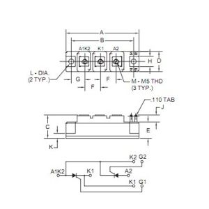 CM4308A2  CM4308A2 Dual SCR POW-R-BLOK™ Modules 25 Amperes/800 Volts  MITSUBISHI igbt power module