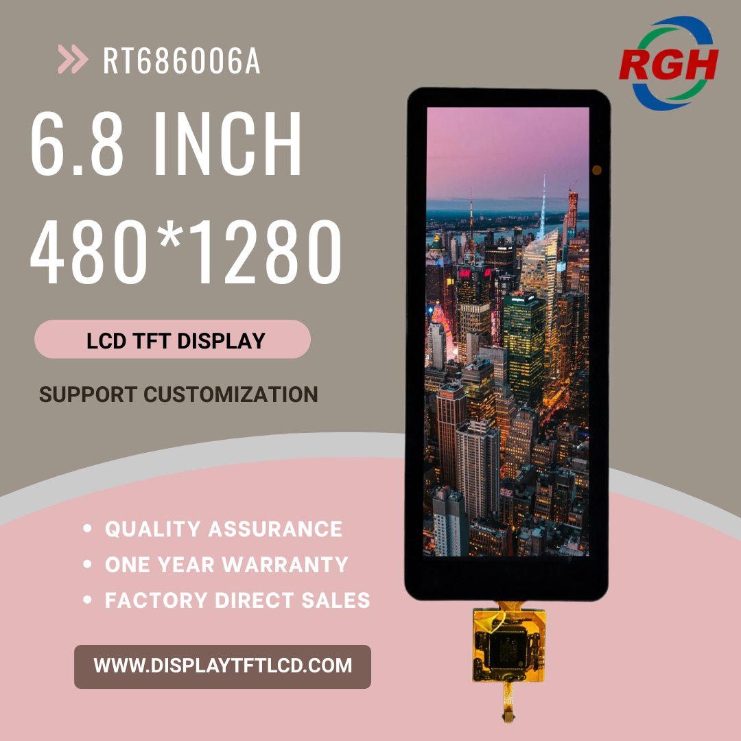 Wholesale High Brightness 6.8&quot; TFT Display , 480×1280 Resolution , 30-Pin Interface , 900:1 Contrast Ratio from china suppliers