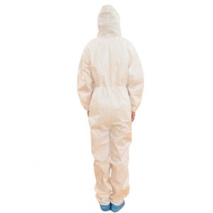 Free Sample Disposable Hooded Coveralls With Pp / Sms / Sf Material