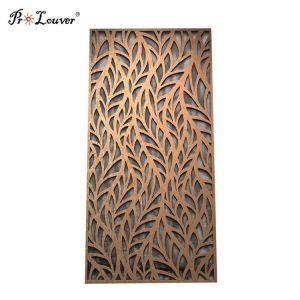Exterior Decorative CNC Laser Cut Metal Screen Panel Customized Design