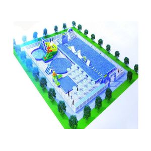 Waterproof Combined Movable Inflatable Water Parks For Backyard / Zoo