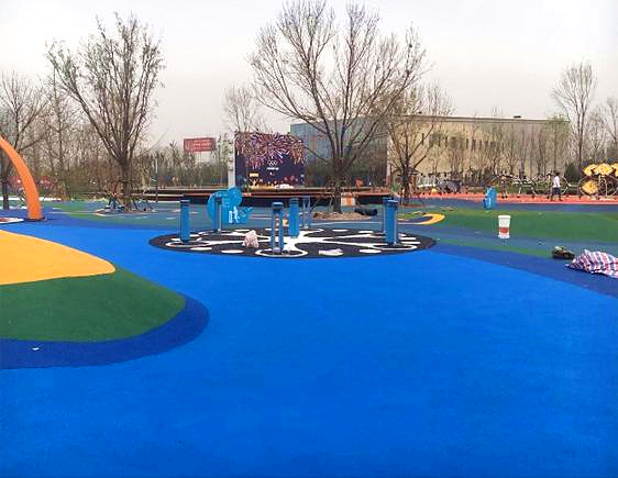 Red EPDM Rubber Flooring Jogging Track Surface UV Resistant