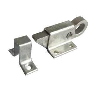 Heavy Duty Double Sided Sliding Door Latch For Sliding Door Zinc Silver