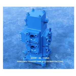 Winch Control Valve Block With Inlet/Outlet Port Size 20a-50a In Blue And Green