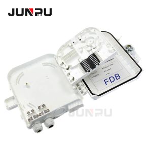 White 8 Core fiber optic distribution frame with SC adapter and pigtails