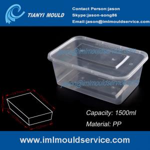 Wholesale PP 1500 ml thin wall clear plastic food boxes/fish boxes/fruit container mould manufacture from china suppliers