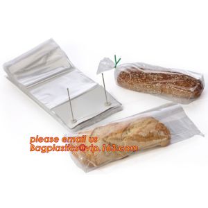 Bakery use FDA approved food grade custom logo clear 30microns wicketted pe bags for bread,micro-perforated plastic bag