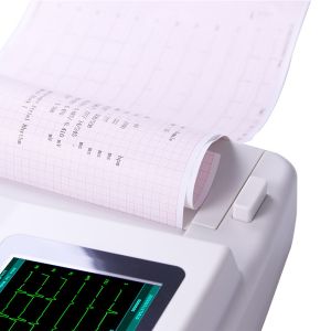 12 Leads 7 Inch Analog Recording Medical ECG Machine With Real Time Data