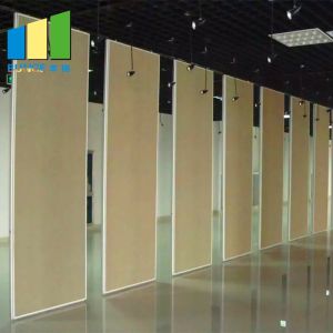 Aluminium Frame Sliding Folding Soundproof Movable Partition Walls Wooden