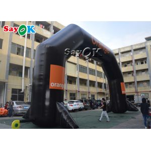 Inflatable Start Line Black PVC Tarpaulin Inflatable Entrance Arch For Park