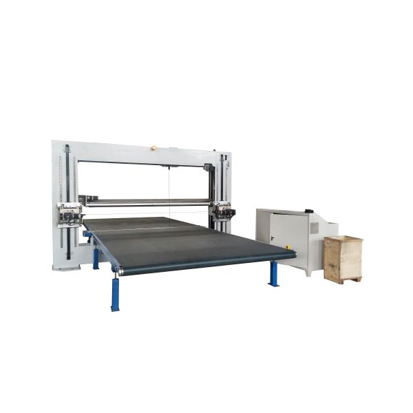 Quality CNC Oscillating Dual Blade Foam Sponge Board Contour Cutting Machine for sale