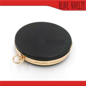 2019 Fashion 142 mm light gold round shape metal box purse frame with plastic