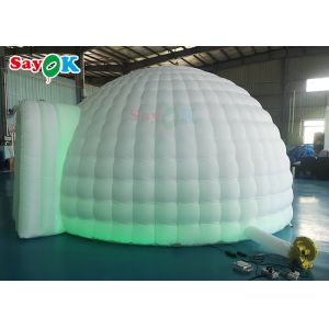 6x5x3.2m Pure White Inflatable Dome Tent With LED Lights
