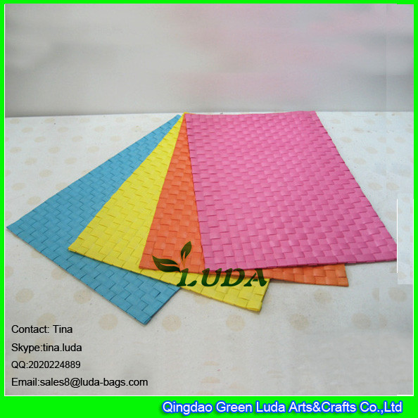 Quality LUDA cheap pp straw mat custom restaurant straw placemats for sale