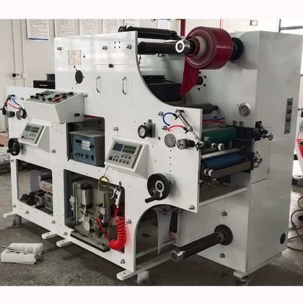 Stack Type Film Adhesive Label Paper Flexo Graphic Printing Machine With Slitting