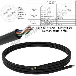 24awg 26awg Utp Cat5 Lan Cable 4 Pairs Cat5e Network Cable Patch Cord Cable