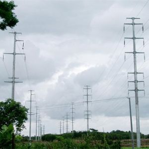 50FT 2 Sections 69KV Electrical Power Transmission Pole With Galvanization /