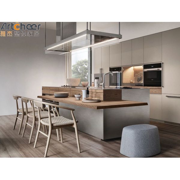 Durable European Luxury Design Modern Style Cabinet Kitchen with RICE BOX Accessories