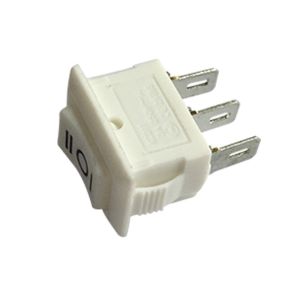 White Passive Electronic Components KCD11 Mini 3 Position Rocker Switch 10×15mm