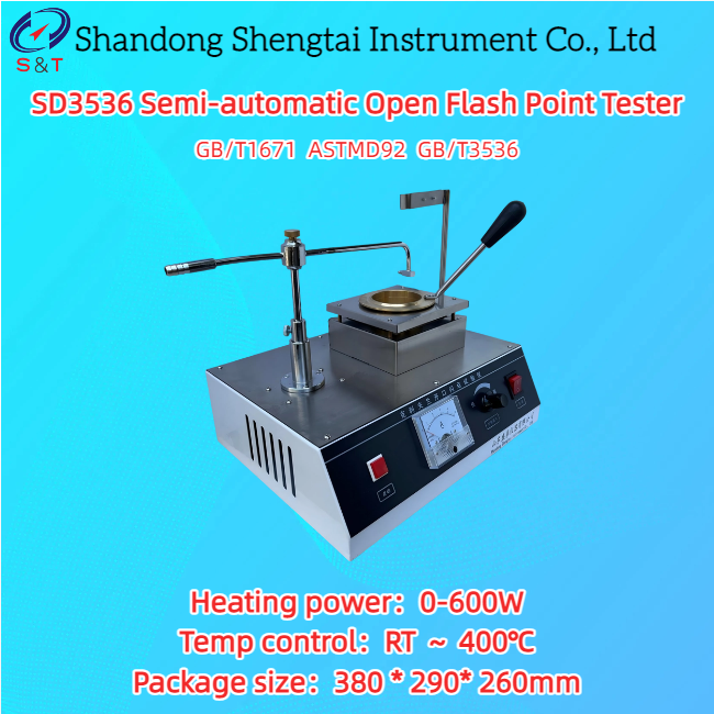 Semi-Automatic Open Flash Point Tester RT ～ 400℃ COC Method Plasticize ASTM D92