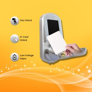 Hotel Anti Theft RFID Card Door Lock Rust Slim Type Proof / Anti Oxidation