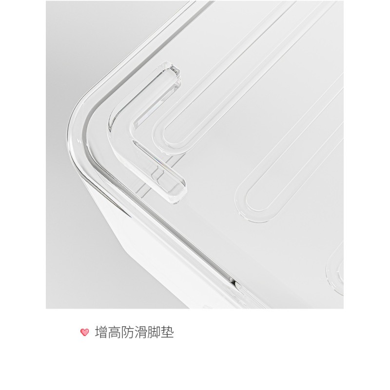 High Quality Cosmetics Organizing Snacks Small Sundries Plastic Rectangular Transparent Desktop Storage Box