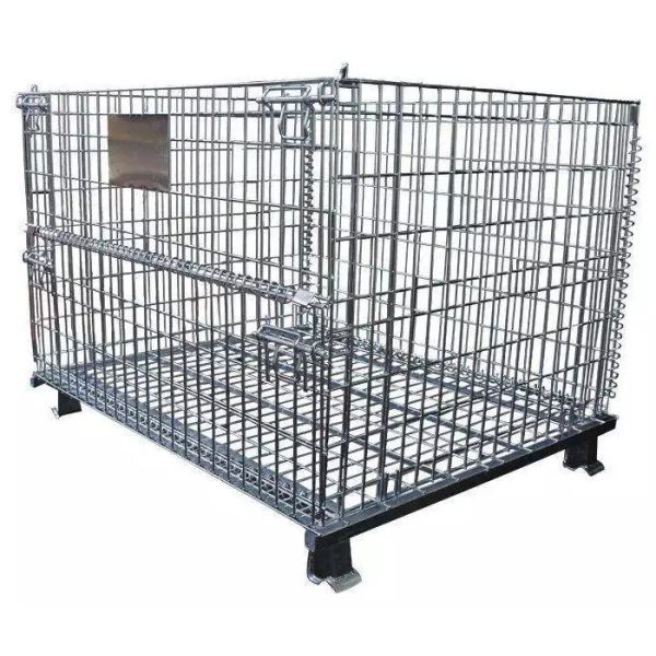 Supermarket Folding Stackable Wire Mesh Container