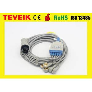 Reusable Mindray 5 leadswire Round 6pin TPU ECG Cable For Patient Monitor