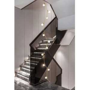 Creative Tree Branch Chandelier Villa Staircase Ceiling Glass Ball Chandelier