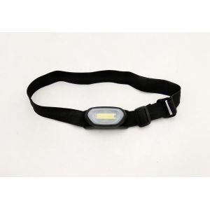 Silicone Rechargeable COB LED Headlamp Black 1x2W 2XAAA