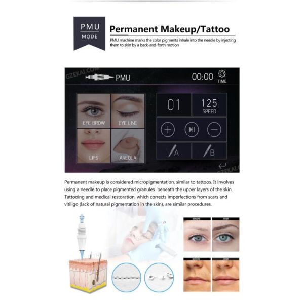 High Speed Motor Digital Permanent Makeup Machine With Tattoo Needles