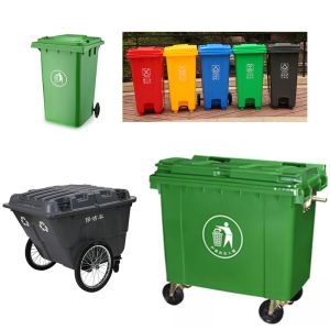 Eco-Friendly 400L Trash Bin Waste Container with Four Wheel