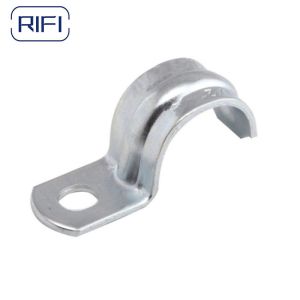 Silver EMT Conduit Fittings 3/4" EMT One Hole Strap Galvanised