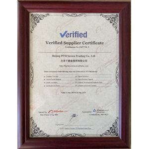 Beijing PFM Screen Co., Ltd. Certifications