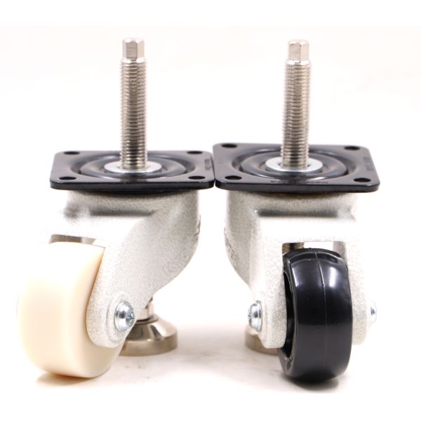 Quality Light Duty 800kg 76mm Universal Caster Wheels With Leveling Foot for sale