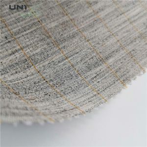 Plain Twill Plain Single / Double Sided Hair Interlining Fusing Knitted