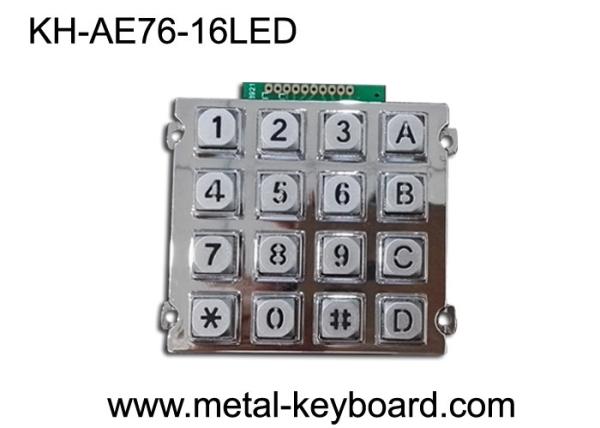 Quality 16 Keys Backlit Vandal Proof Access Keypad,  Metal Numeric Keypad for sale