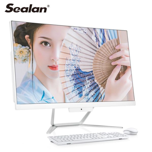 All In One 23.8 Inch Screen Desktop Computer Ddr3 I3 I5 I7 8G 480GB SSD Bulit In