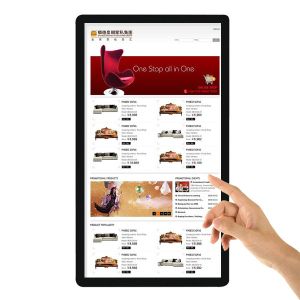 Interactive Digital Signage 27" inch Wide Screen LCD Slim Advertising Indoor