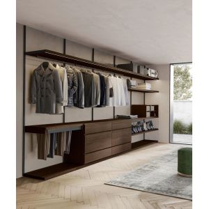 Modern Customized Open Wardrobe Fitted Bedroom Closet No Door