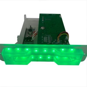 Illuminated Magnetic Swipe Card Reader Semi Transparent Bezel Half Insertion