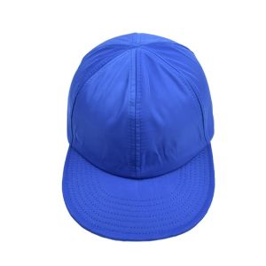 Drawstring Adjustable Flat Brim Shading Camper Cap 62CM Embroidery Pattern