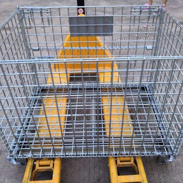 Logistics Warehouse Storage Cages 500kg Wire Security With Wheels