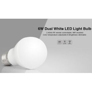 China Milight Wifi 6W Dual White LED Light Bulb 2.4G RF remote CCT adjustable 3000K to 6000K E27 LED Bulb with IOS APP on sale